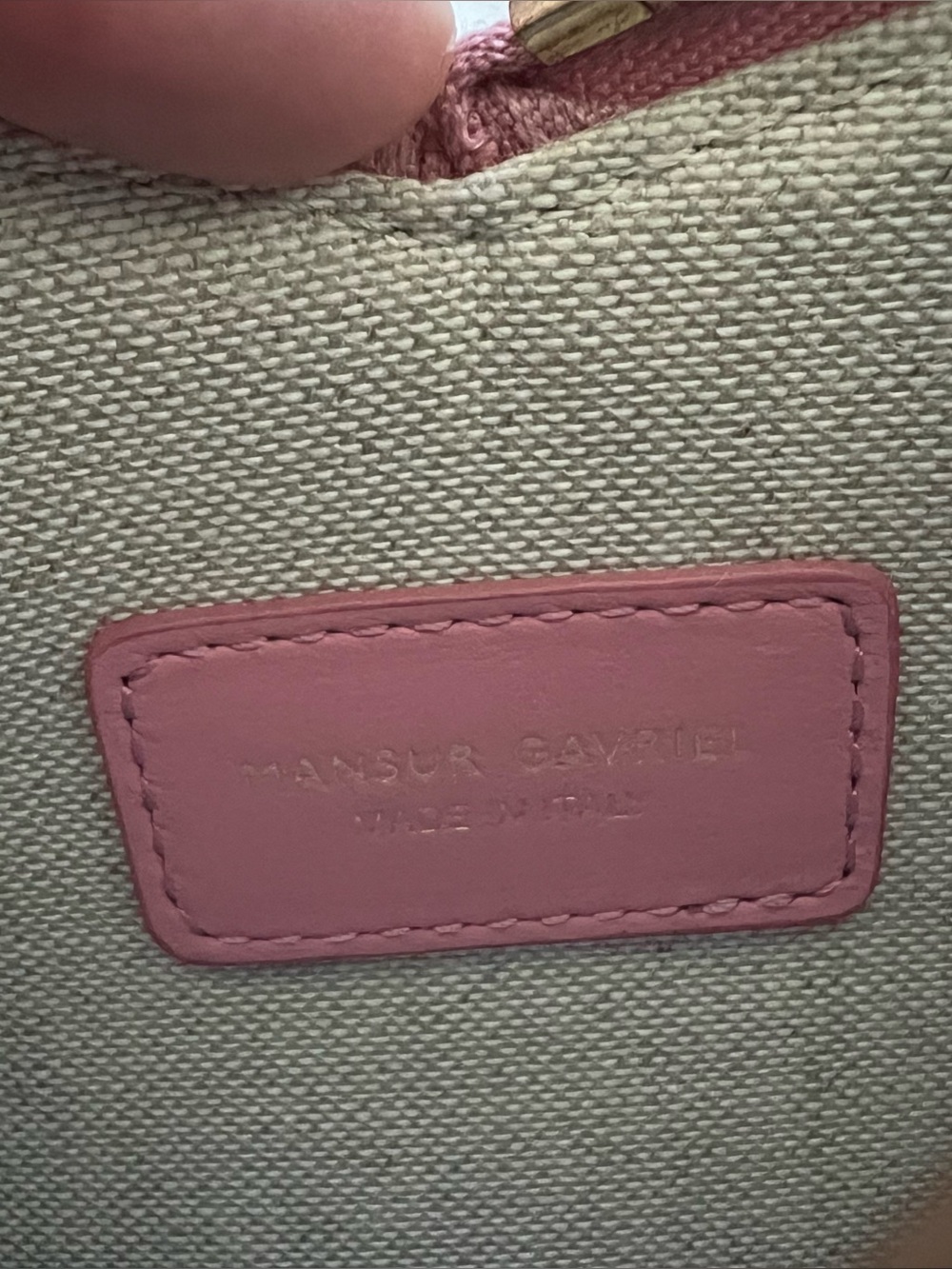 Mansur Gavriel Pink M Frame Double Zip Leather Baguette Shoulder Bag - Picture 12 of 16